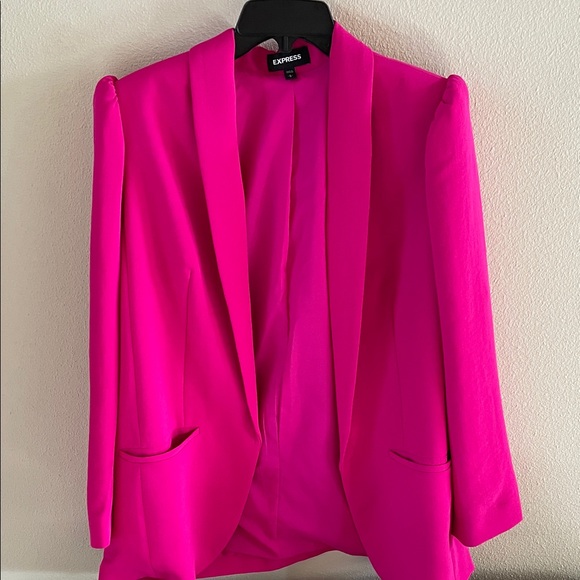 Express Jackets & Blazers - Gorgeous Express Fuchsia blazer jacket with open front L